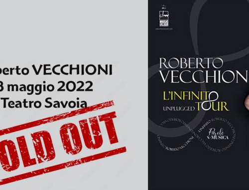 Sold out per lo spettacolo di Roberto Vecchioni dell’8 maggio 2022