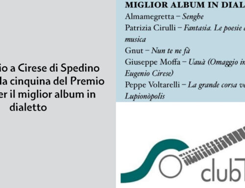 L’omaggio a Cirese di Spedino Moffa nella cinquina del Premio Tenco per il miglior album in dialetto